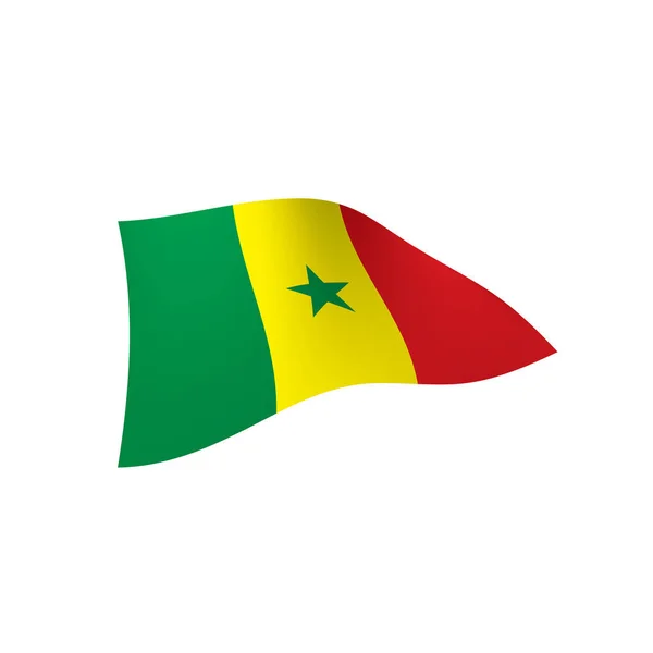 Drapeau Sénégal, illustration vectorielle — Image vectorielle