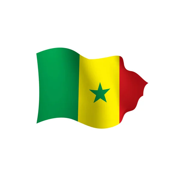 Drapeau Sénégal, illustration vectorielle — Image vectorielle