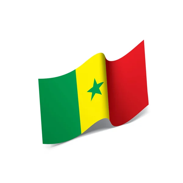 Senegals flagga, vektorillustration — Stock vektor