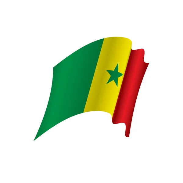 Senegal bandeira, ilustração vetorial — Vetor de Stock