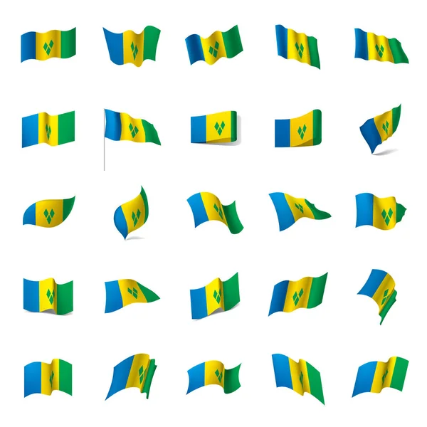Flaga Saint Vincent i Grenadyny — Wektor stockowy