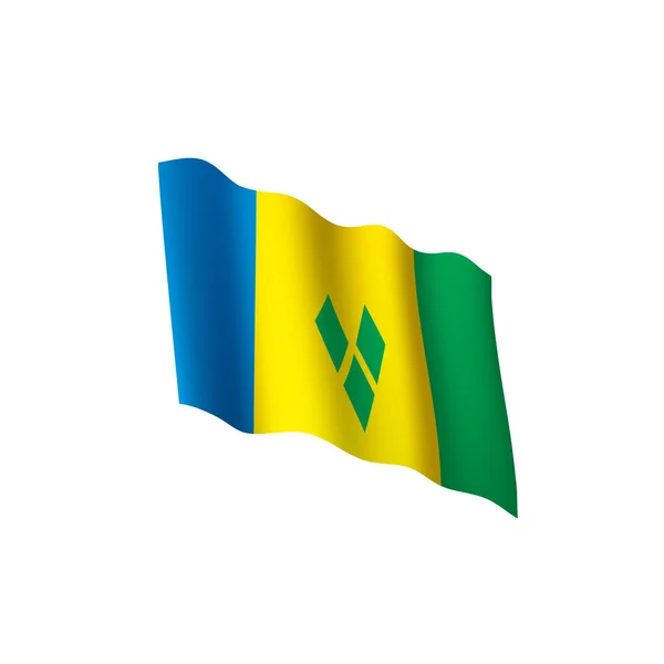 Saint Vincent ja Grenadiinit lippu — vektorikuva