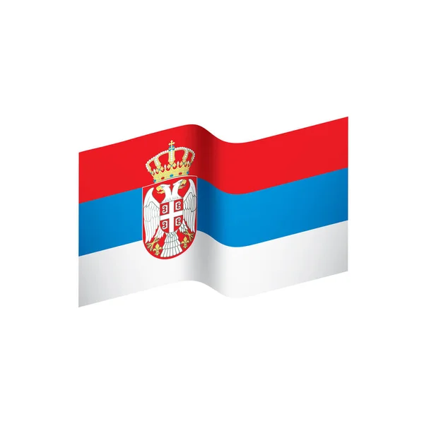 Szerb zászlót, vektoros illusztráció — Stock Vector