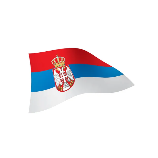 Bandera de Serbia, ilustración vectorial — Vector de stock