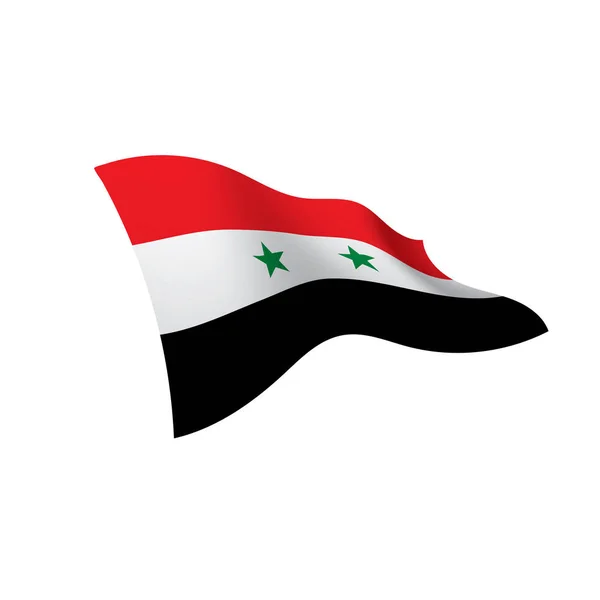 Bandera de Siria, vector de ilustración — Vector de stock