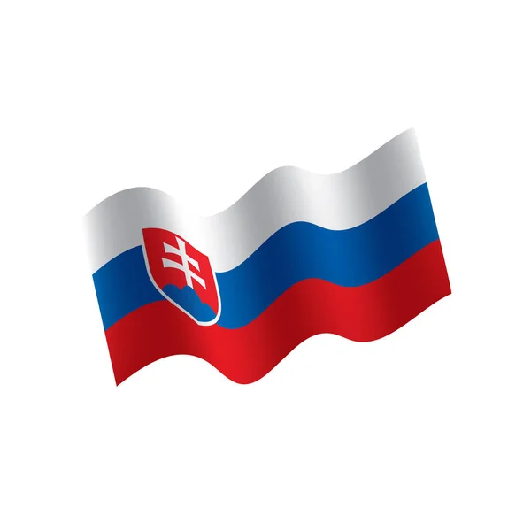 スロバキアの旗、ベクトル イラスト — ストックベクタ
