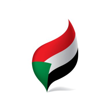 Sudan bayrağı, vektör illüstrasyonu