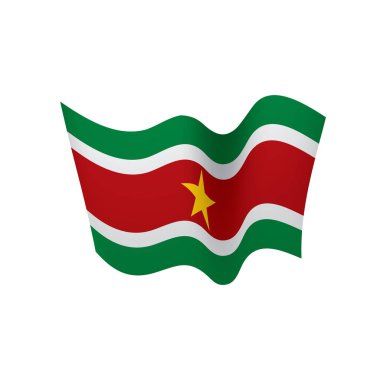 Surinam bayrak, vektör çizim