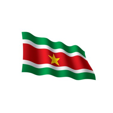 Surinam bayrak, vektör çizim