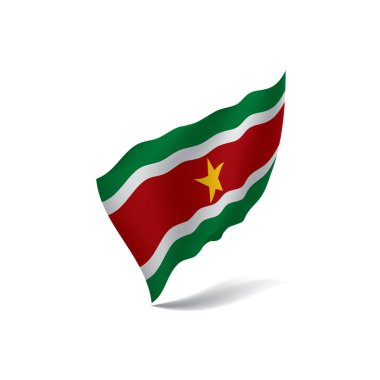 Surinam bayrak, vektör çizim