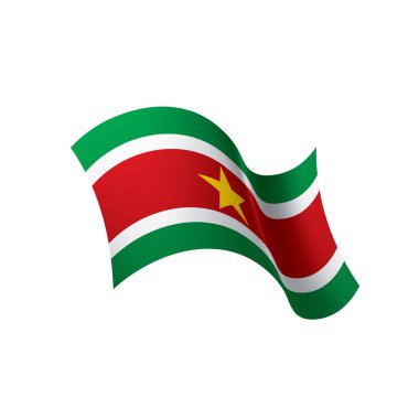 Surinam bayrak, vektör çizim