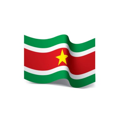Surinam bayrak, vektör çizim