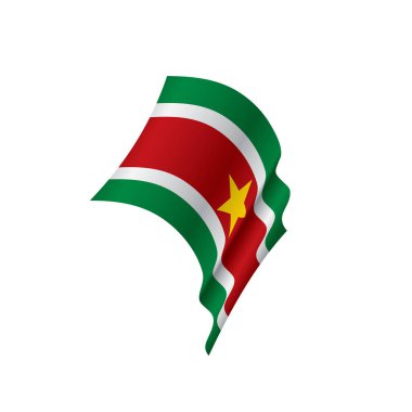 Surinam bayrak, vektör çizim