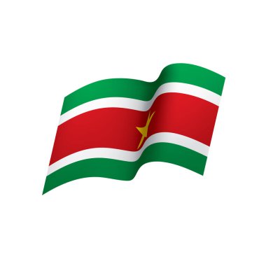 Surinam bayrak, vektör çizim
