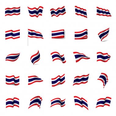 Tayland bayrağı, vektör çizim