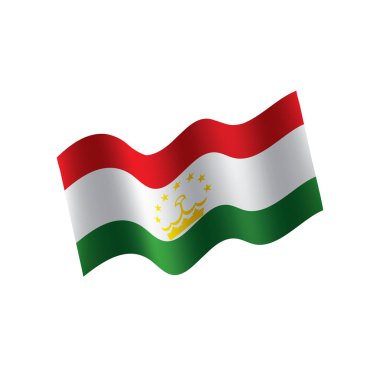 Tacikistan bayrağı, vektör çizim