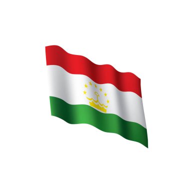 Tacikistan bayrağı, vektör çizim