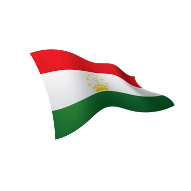 Tacikistan bayrağı, vektör çizim