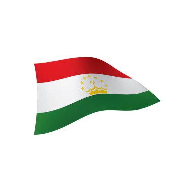 Tacikistan bayrağı, vektör çizim