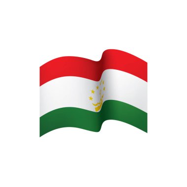 Tacikistan bayrağı, vektör çizim