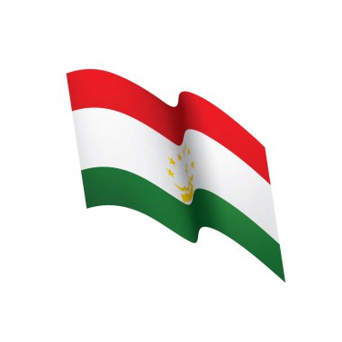Tacikistan bayrağı, vektör çizim