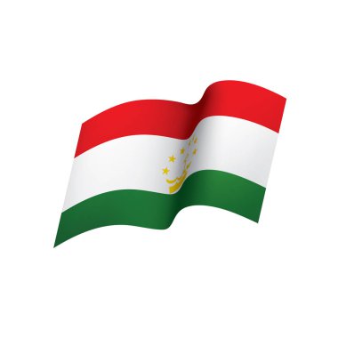 Tacikistan bayrağı, vektör çizim