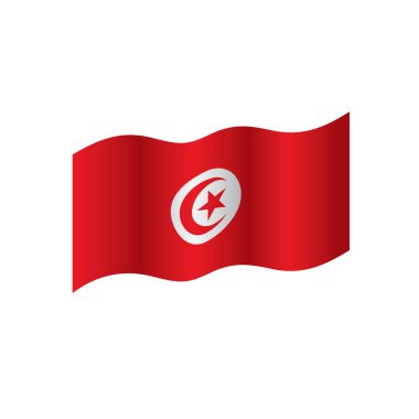 Tunus bayrağı, vektör illüstrasyonu