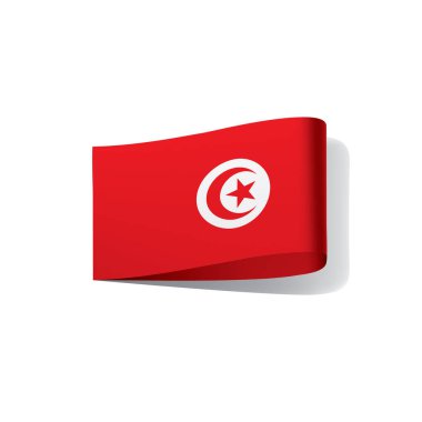 Tunus bayrağı, vektör illüstrasyonu