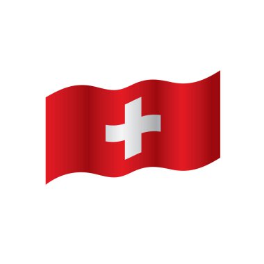 İsviçre bayrağı, vektör illüstrasyonu