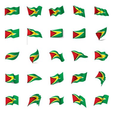 Guyana bayrak, vektör çizim