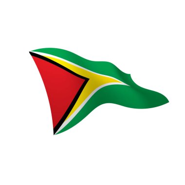 Guyana bayrak, vektör çizim