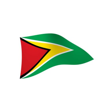 Guyana bayrak, vektör çizim