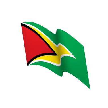 Guyana bayrak, vektör çizim