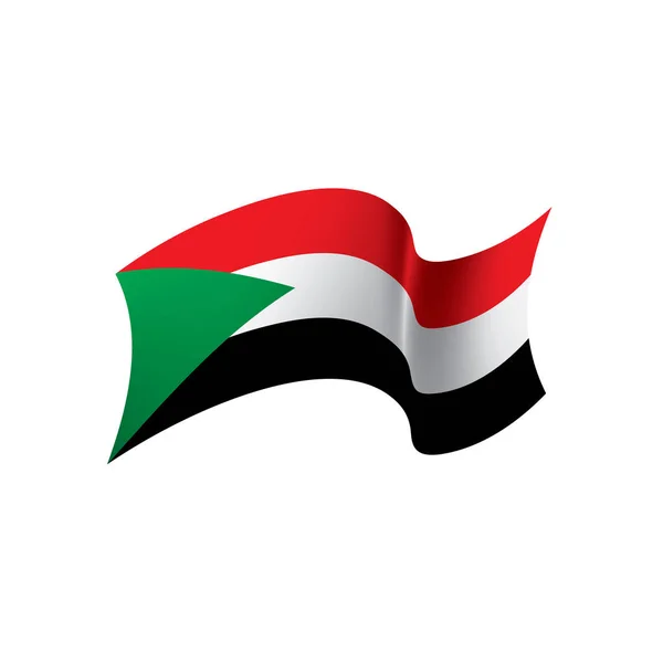 Sudan bandeira, ilustração vetorial — Vetor de Stock