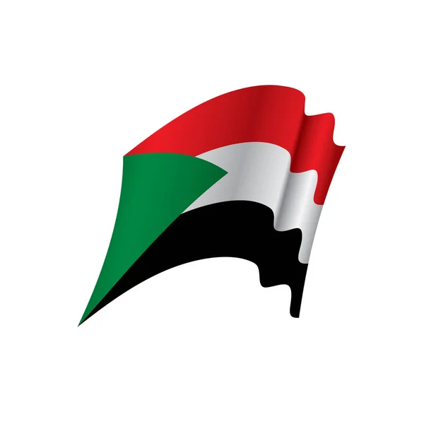 Flaga sudańska, ilustracja wektora — Wektor stockowy
