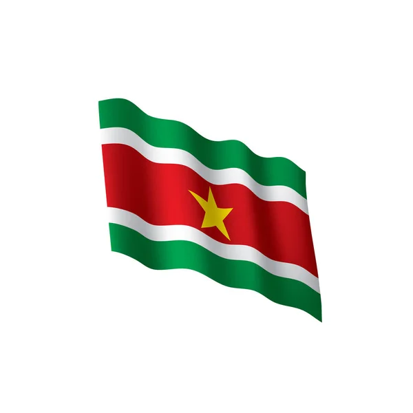 Bandera de Surinam, ilustración vectorial — Vector de stock