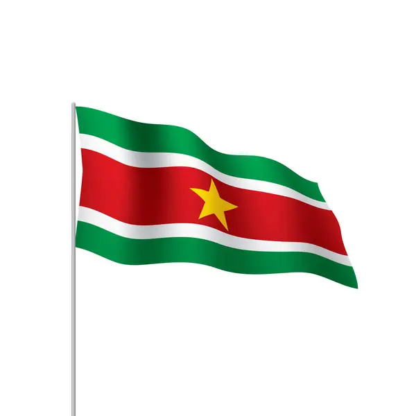 Bandera de Surinam, ilustración vectorial — Vector de stock