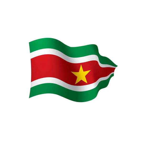 Bandera de Surinam, ilustración vectorial — Vector de stock