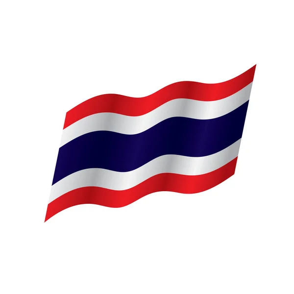 Thailand flagga, vektorillustration — Stock vektor