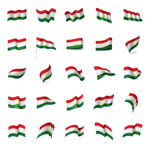 Bandera de Tayikistán, ilustración vectorial — Archivo Imágenes Vectoriales