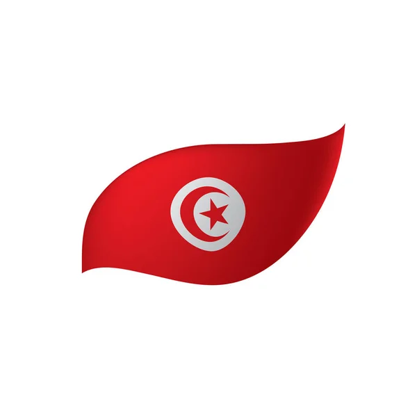 Flaga Tunezji, ilustracja wektora — Wektor stockowy