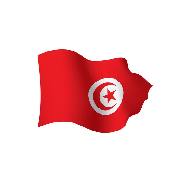 Tunus bayrağı, vektör illüstrasyonu — Stok Vektör