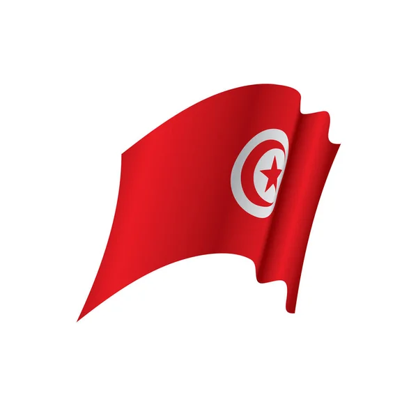 Drapeau Tunisie, illustration vectorielle — Image vectorielle