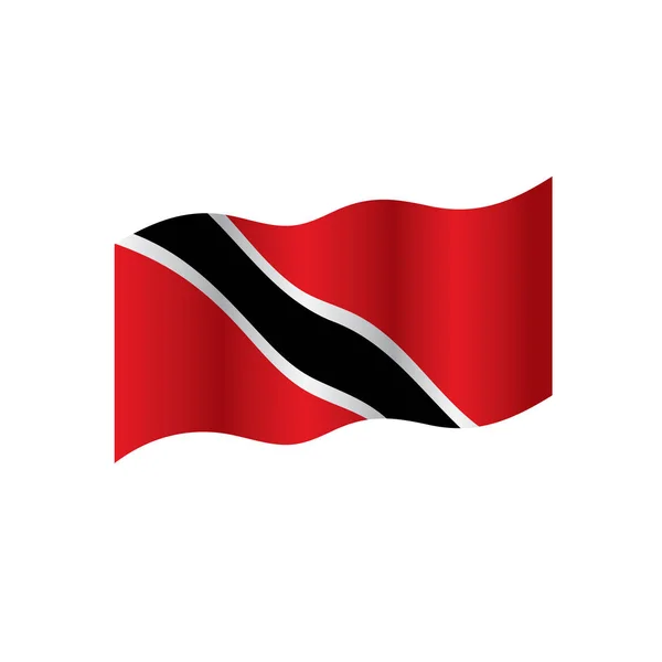Trinidad och Tobagos flagga, vektorillustration — Stock vektor