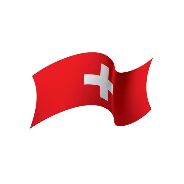 Szwajcarska flaga, ilustracja wektora — Wektor stockowy