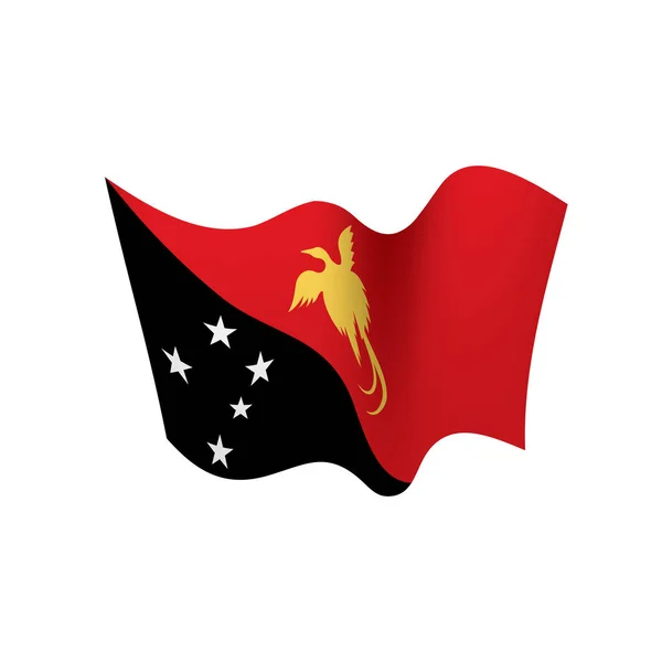 Papua Nueva Guinea bandera, vector — Vector de stock