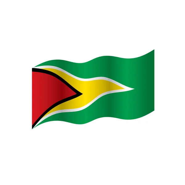 Bandeira da Guiana, ilustração vetorial — Vetor de Stock