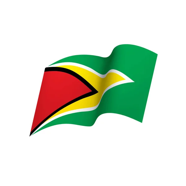 De vlag van Guyana, vectorillustratie — Stockvector
