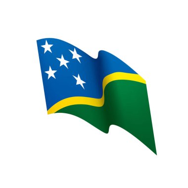 Solomon Adaları bayrağı, vektör çizim