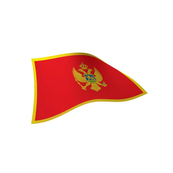 Montenegro flagga, vektorillustration — Stock vektor